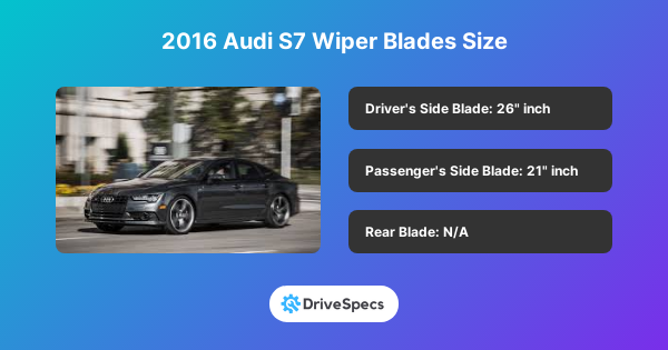 2016 Audi S7 Wiper Blades Size