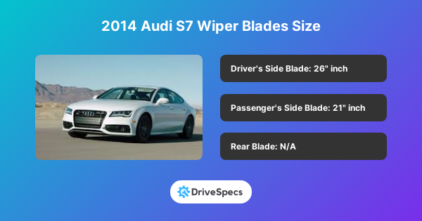 2014 Audi S7 Wiper Blades Size