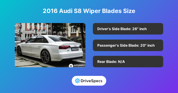 2016 Audi S8 Wiper Blades Size