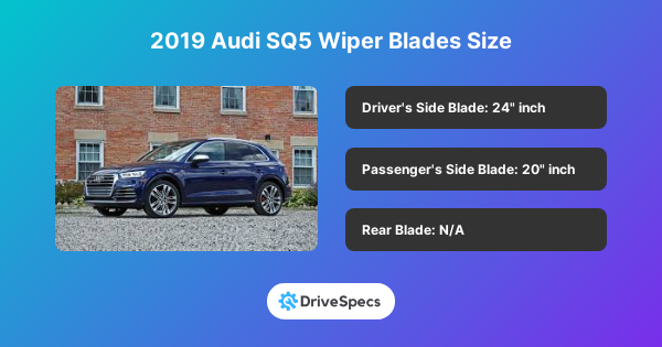 2019 Audi SQ5 Wiper Blades Size