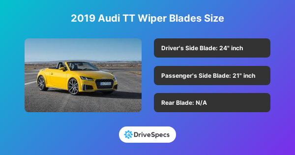 2019 Audi TT Wiper Blades Size