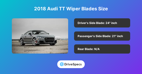 2018 Audi TT Wiper Blades Size