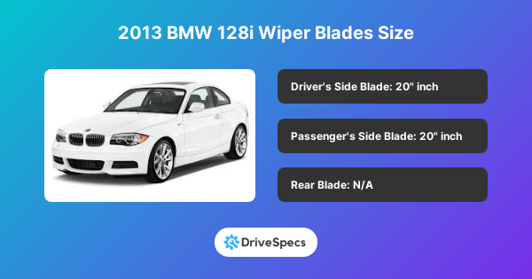 2013 BMW 128i Wiper Blades Size