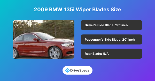 2009 BMW 135i Wiper Blades Size