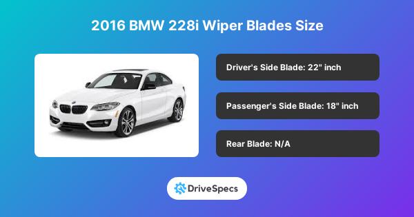 2016 BMW 228i Wiper Blades Size