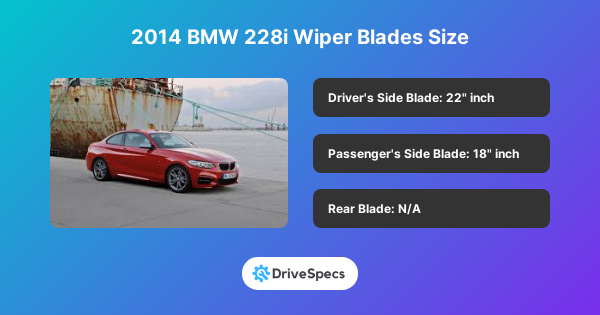 2014 BMW 228i Wiper Blades Size