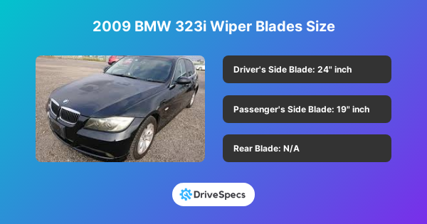 2009 BMW 323i Wiper Blades Size