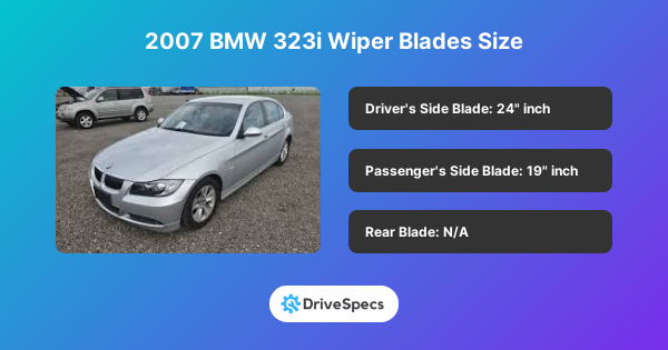 2007 BMW 323i Wiper Blades Size