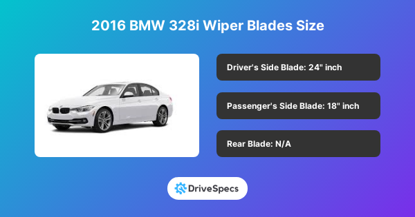 2016 BMW 328i Wiper Blades Size