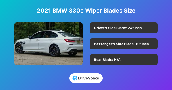 2021 BMW 330e Wiper Blades Size