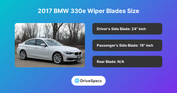 2017 BMW 330e Wiper Blades Size