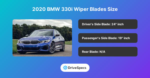 2020 BMW 330i Wiper Blades Size