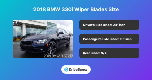 2018 BMW 330i Wiper Blades Size