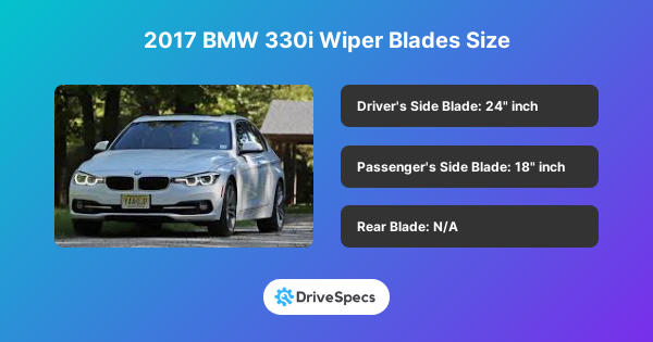 2017 BMW 330i Wiper Blades Size