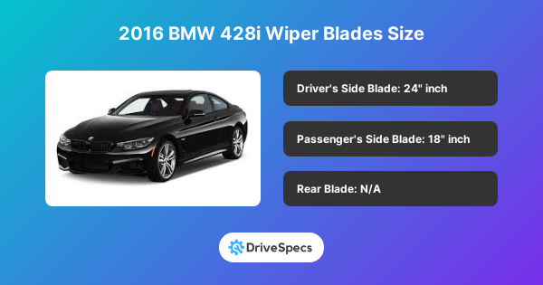 2016 BMW 428i Wiper Blades Size