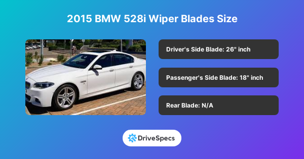 2015 BMW 528i Wiper Blades Size