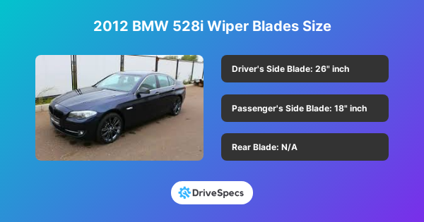 2012 BMW 528i Wiper Blades Size