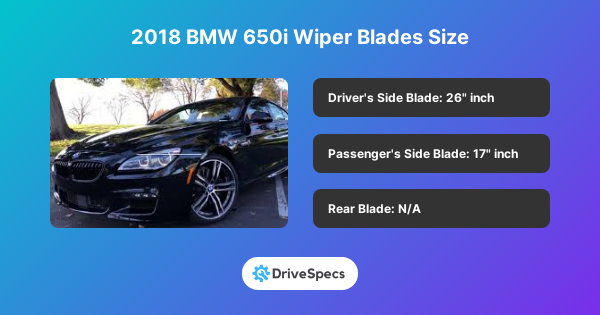 2018 BMW 650i Wiper Blades Size