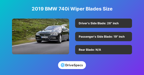 2019 BMW 740i Wiper Blades Size