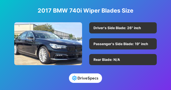 2017 BMW 740i Wiper Blades Size