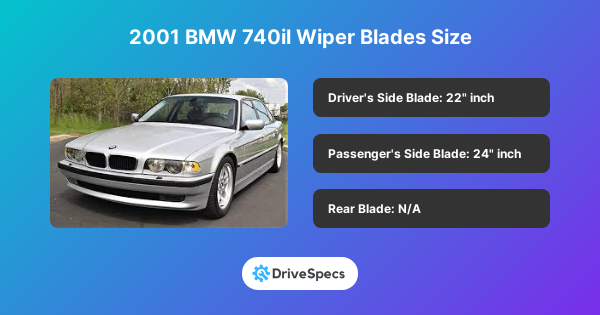 2001 BMW 740il Wiper Blades Size