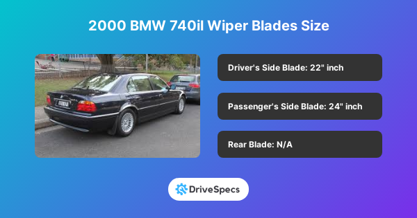 2000 BMW 740il Wiper Blades Size