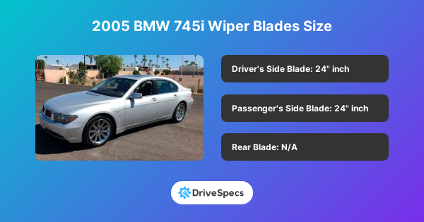 2005 BMW 745i Wiper Blades Size