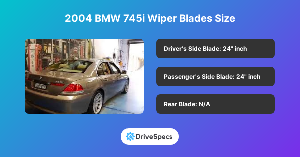 2004 BMW 745i Wiper Blades Size