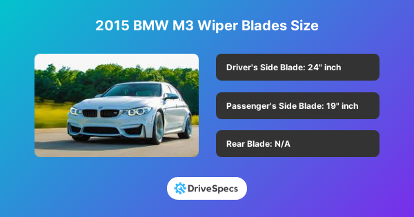 2015 BMW M3 Wiper Blades Size