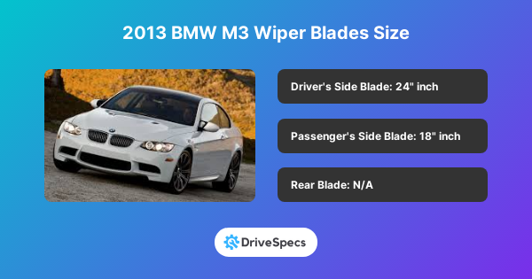 2013 BMW M3 Wiper Blades Size