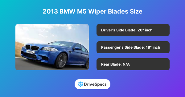 2013 BMW M5 Wiper Blades Size