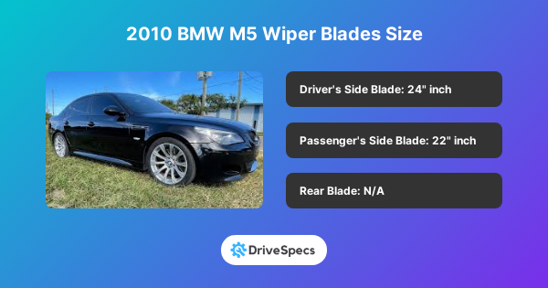 2010 BMW M5 Wiper Blades Size