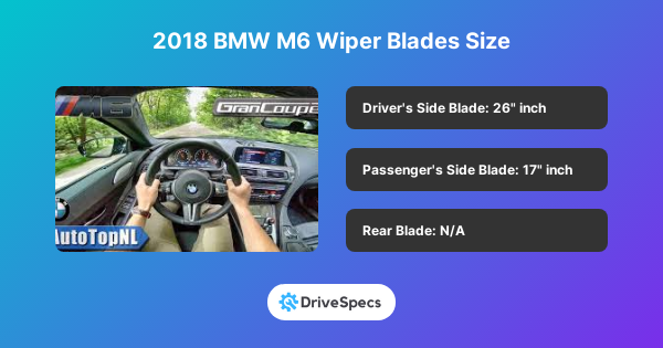 2018 BMW M6 Wiper Blades Size