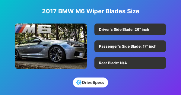 2017 BMW M6 Wiper Blades Size