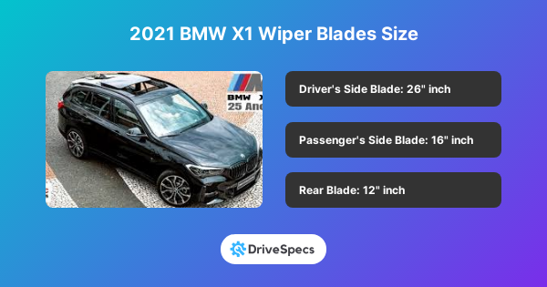 2021 BMW X1 Wiper Blades Size