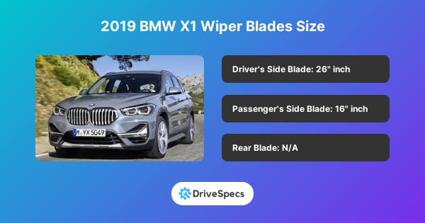 2019 BMW X1 Wiper Blades Size