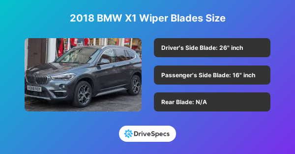 2018 BMW X1 Wiper Blades Size