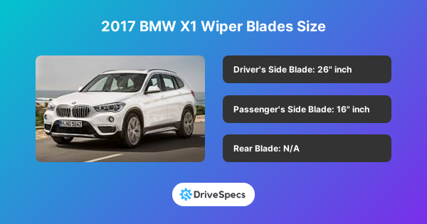 2017 BMW X1 Wiper Blades Size