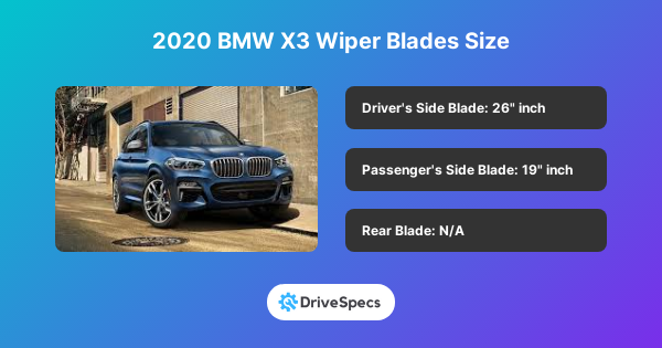 2020 BMW X3 Wiper Blades Size