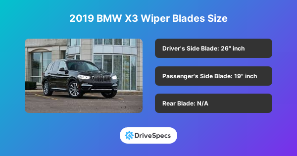 2019 BMW X3 Wiper Blades Size