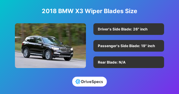 2018 BMW X3 Wiper Blades Size