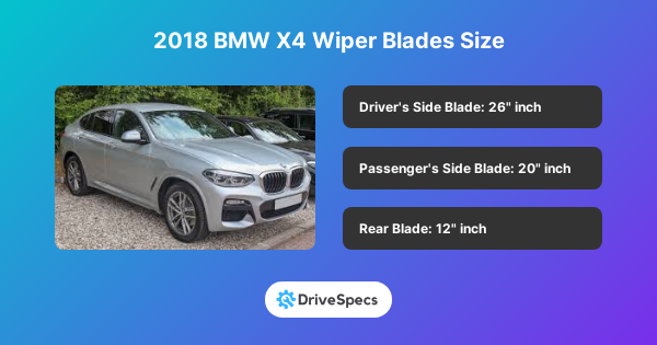 2018 BMW X4 Wiper Blades Size