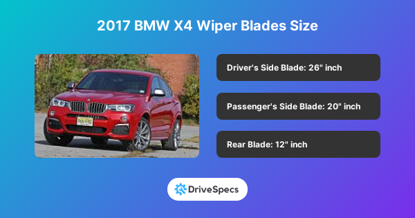 2017 BMW X4 Wiper Blades Size