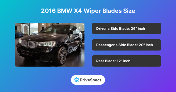 2016 BMW X4 Wiper Blades Size