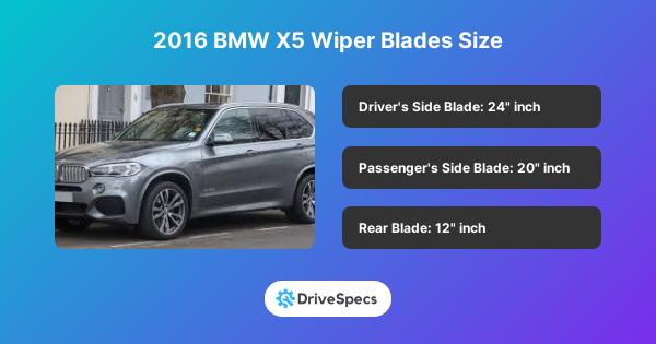 2016 BMW X5 Wiper Blades Size