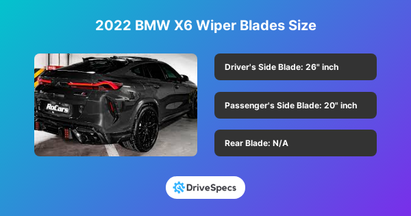 2022 BMW X6 Wiper Blades Size