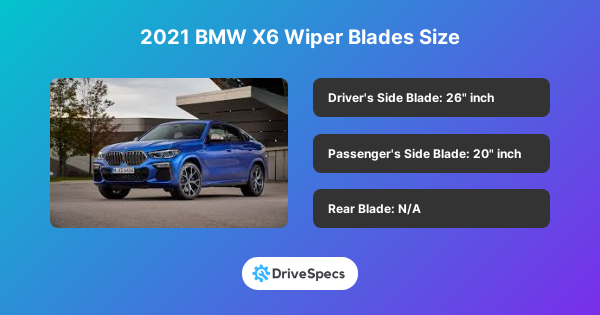 2021 BMW X6 Wiper Blades Size