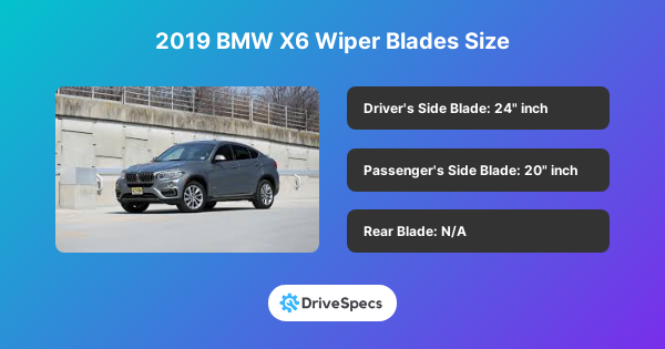 2019 BMW X6 Wiper Blades Size