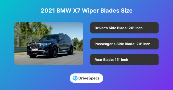 2021 BMW X7 Wiper Blades Size