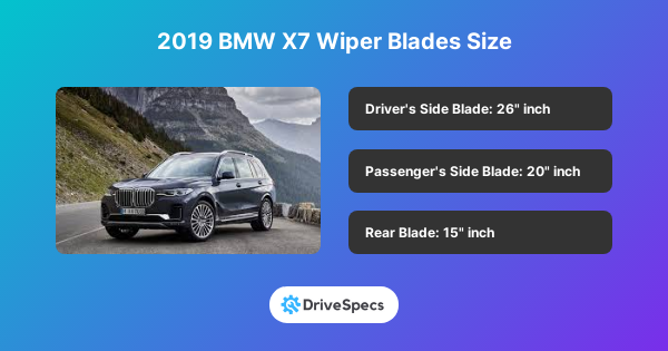 2019 BMW X7 Wiper Blades Size